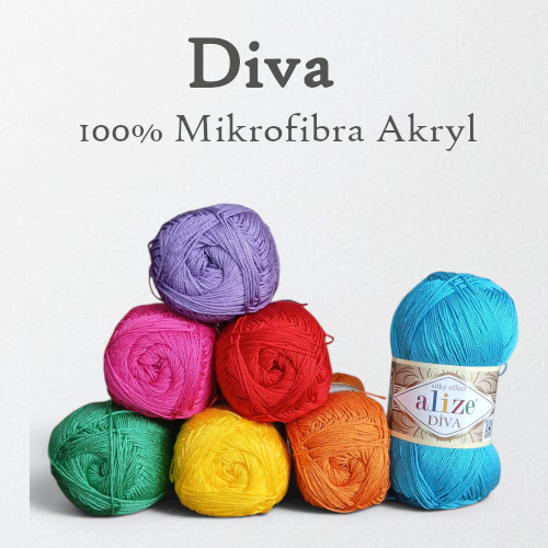 Włóczka z efektem jedwabiu Alize Diva